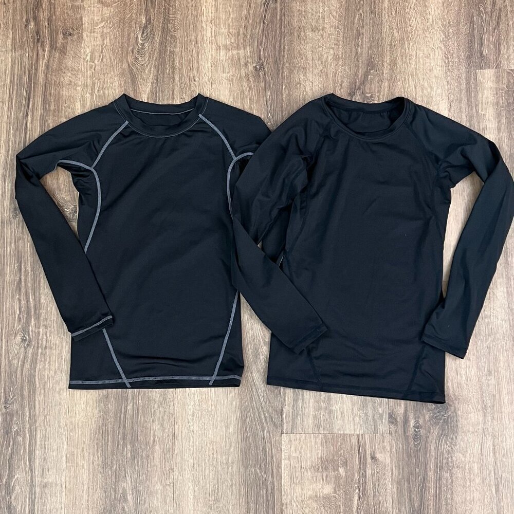 Telaleo Black Long Sleeve Base Layer Bundle Sz M